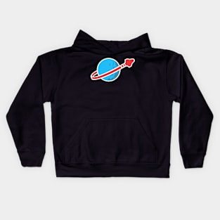 space, astronaut, rocket Kids Hoodie